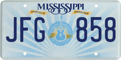 MS license plate JFG858