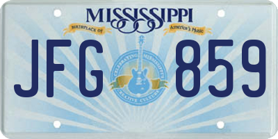 MS license plate JFG859