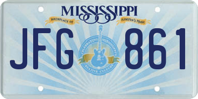 MS license plate JFG861