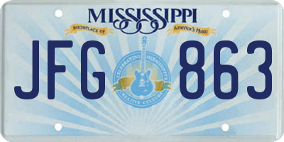 MS license plate JFG863