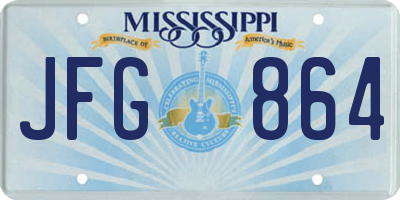 MS license plate JFG864
