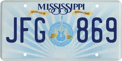 MS license plate JFG869