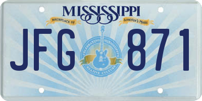 MS license plate JFG871
