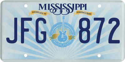 MS license plate JFG872