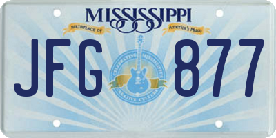 MS license plate JFG877
