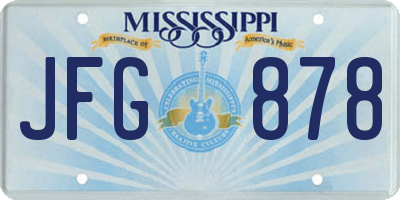 MS license plate JFG878