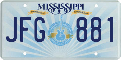 MS license plate JFG881