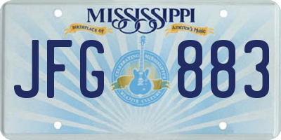 MS license plate JFG883