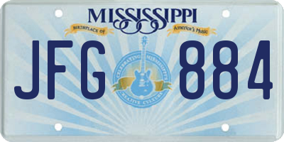 MS license plate JFG884