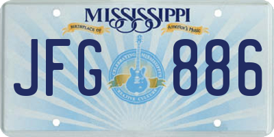 MS license plate JFG886