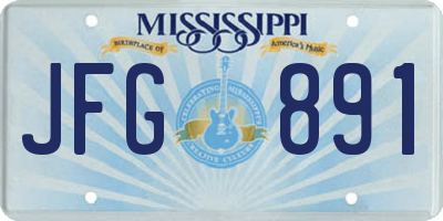 MS license plate JFG891