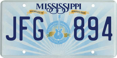 MS license plate JFG894