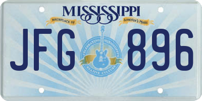 MS license plate JFG896
