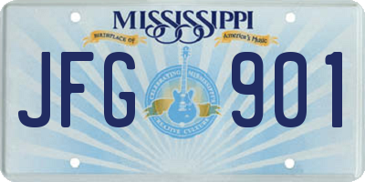 MS license plate JFG901