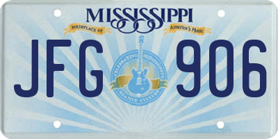 MS license plate JFG906