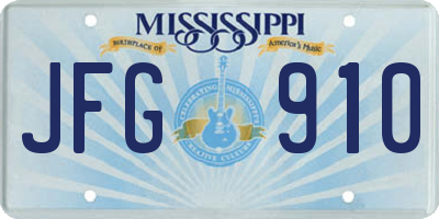 MS license plate JFG910