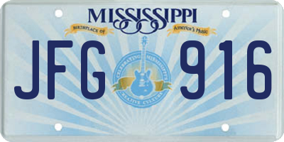 MS license plate JFG916