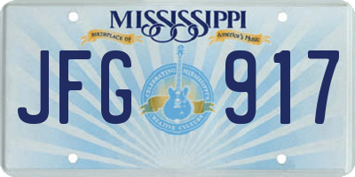 MS license plate JFG917