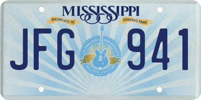 MS license plate JFG941