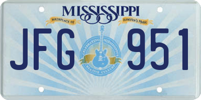 MS license plate JFG951