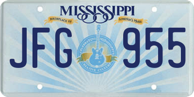 MS license plate JFG955