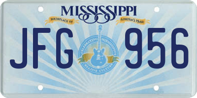 MS license plate JFG956