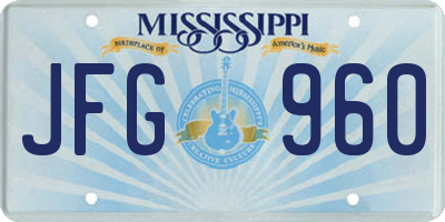 MS license plate JFG960