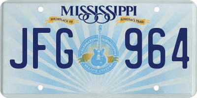 MS license plate JFG964