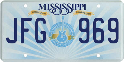 MS license plate JFG969