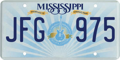 MS license plate JFG975
