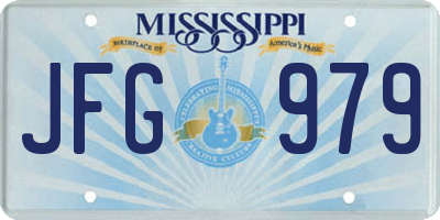MS license plate JFG979