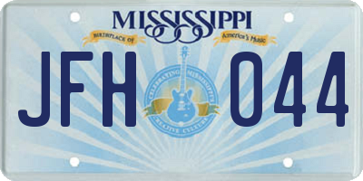 MS license plate JFH044