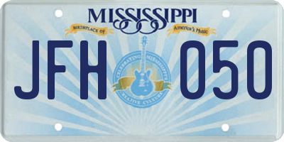 MS license plate JFH050