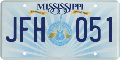 MS license plate JFH051