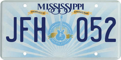 MS license plate JFH052