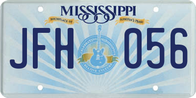 MS license plate JFH056