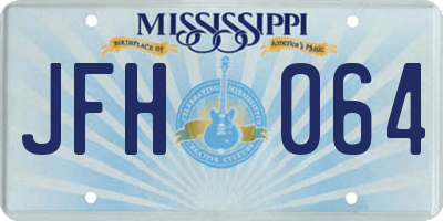 MS license plate JFH064