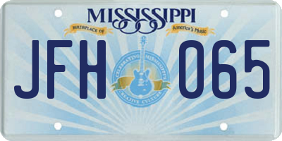 MS license plate JFH065