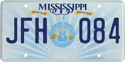 MS license plate JFH084