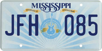 MS license plate JFH085
