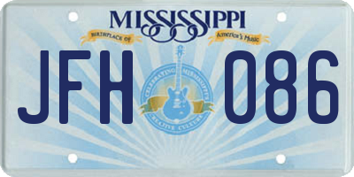 MS license plate JFH086