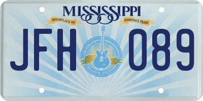 MS license plate JFH089