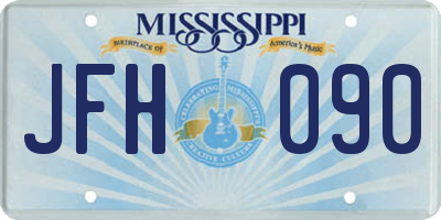 MS license plate JFH090