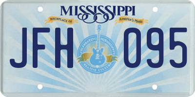 MS license plate JFH095
