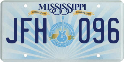 MS license plate JFH096