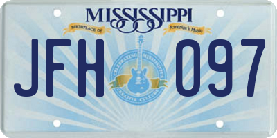 MS license plate JFH097