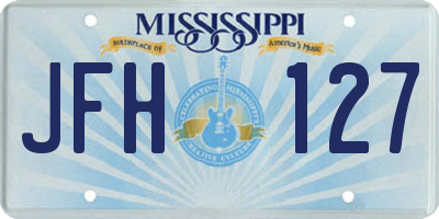 MS license plate JFH127