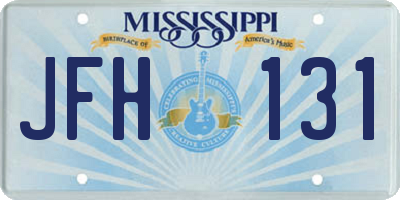MS license plate JFH131
