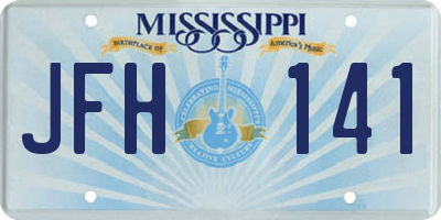 MS license plate JFH141