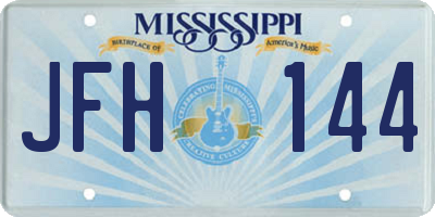MS license plate JFH144